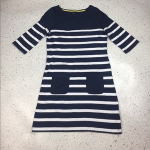 Boden Navy Stripe T-shirt Dress, size 4